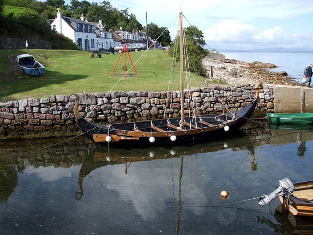 The Viking Longship in the old port, Corrie
